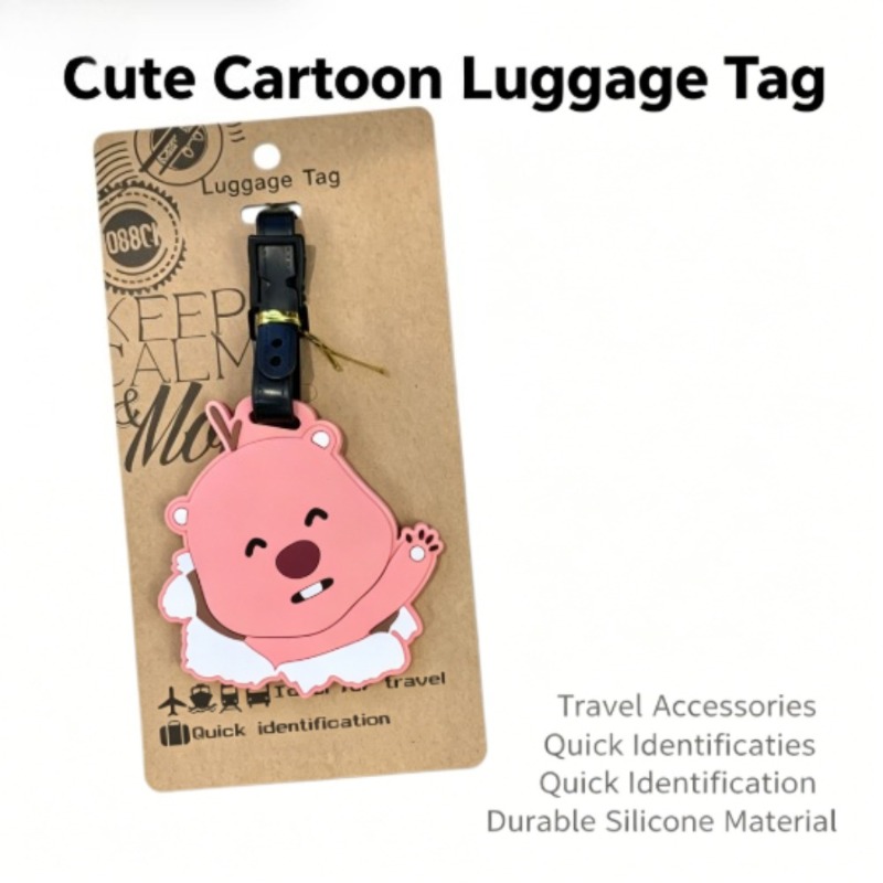 Travel Accessories For Kids - Kawaii Pororo Loopy Beaver Luggage Tag,