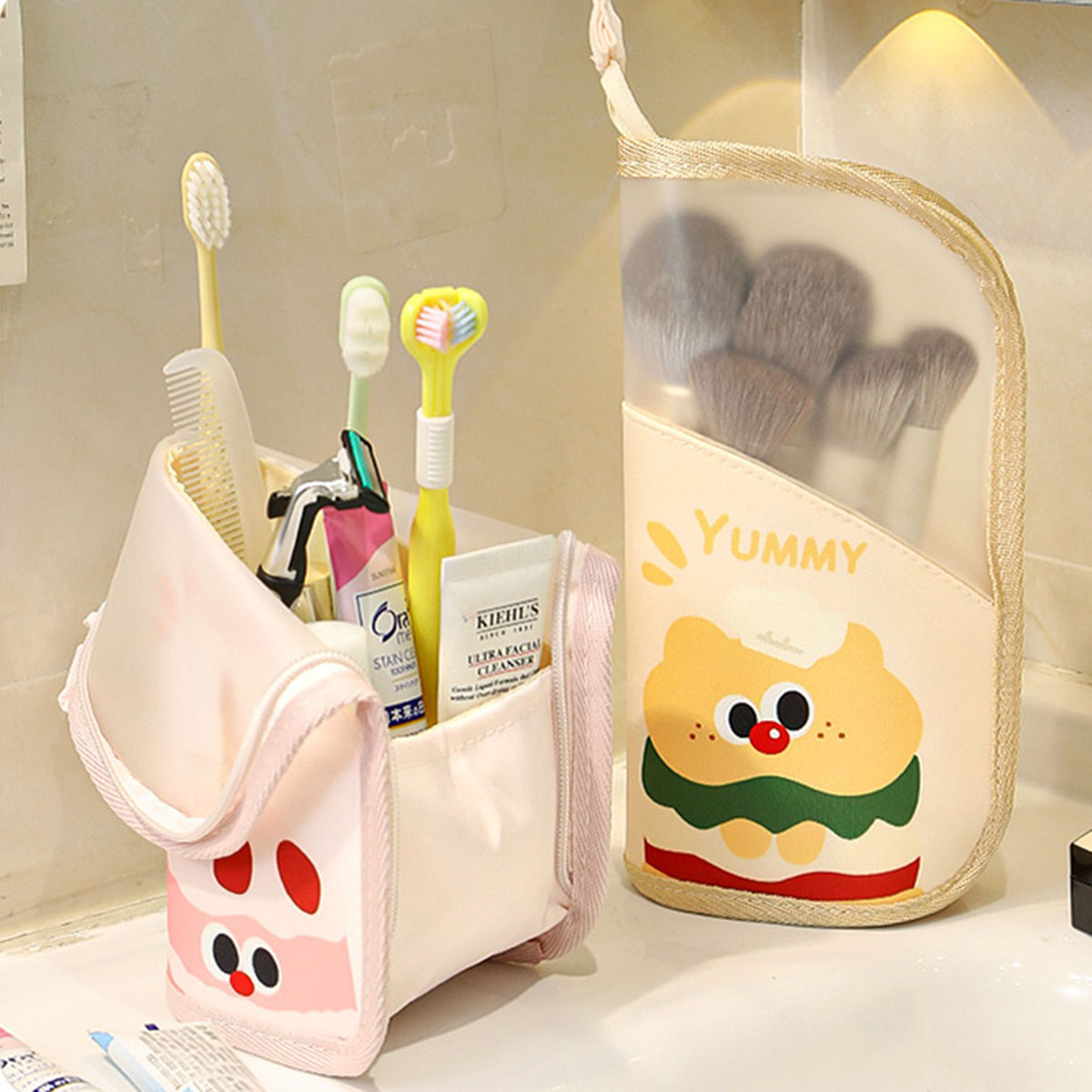 Travel Accessories Case - 1Pcs Cosmetic Bag Travel Stand Storage