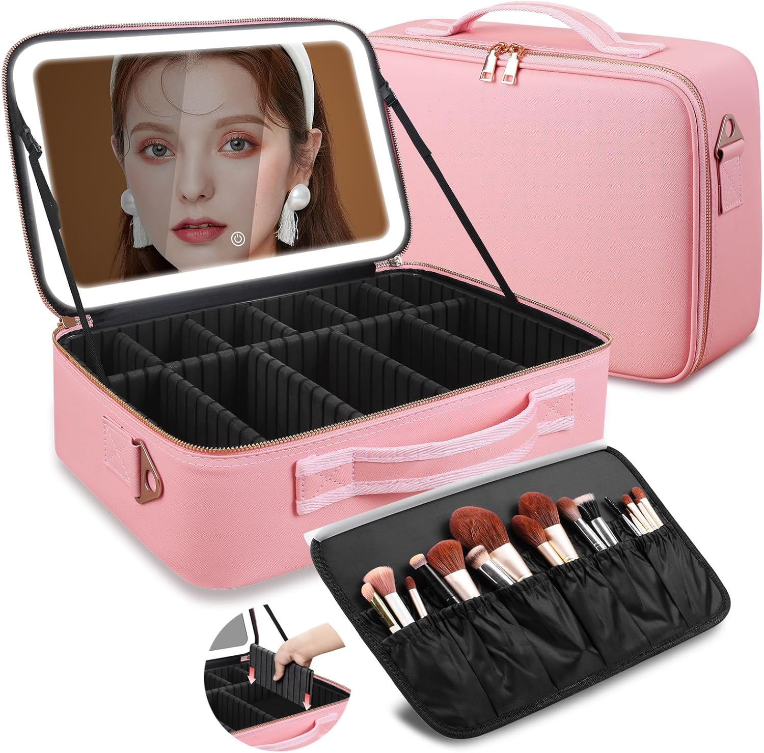 Travel Accessories Case - Large Capacity Makeup Bag 15''X11'' with