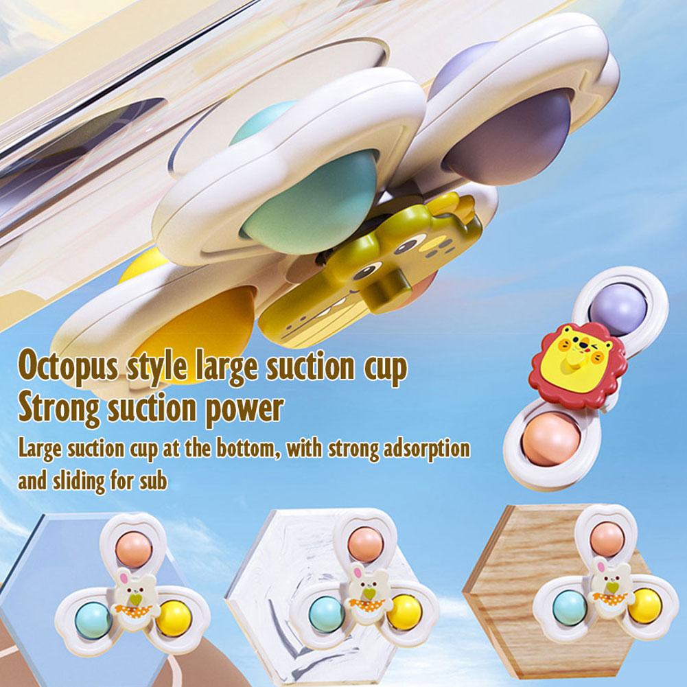 3PCS Suction Cup Rotating Toy  - Travel Accessories Baby review and price