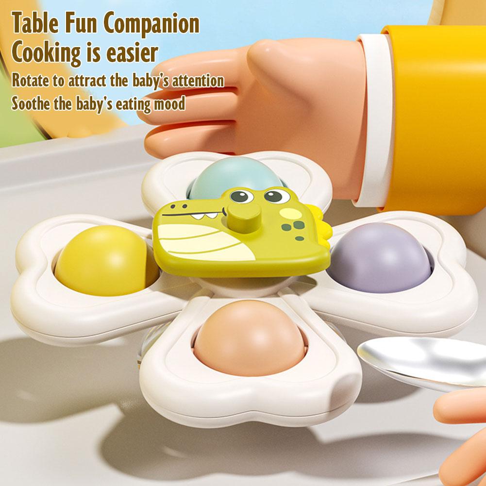 3PCS Suction Cup Rotating Toy  - Travel Accessories Baby review and price